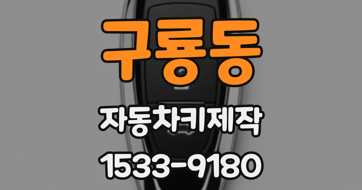 구룡동 자동차키제작