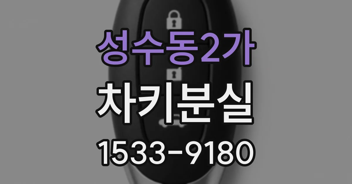 성수동2가 차키분실