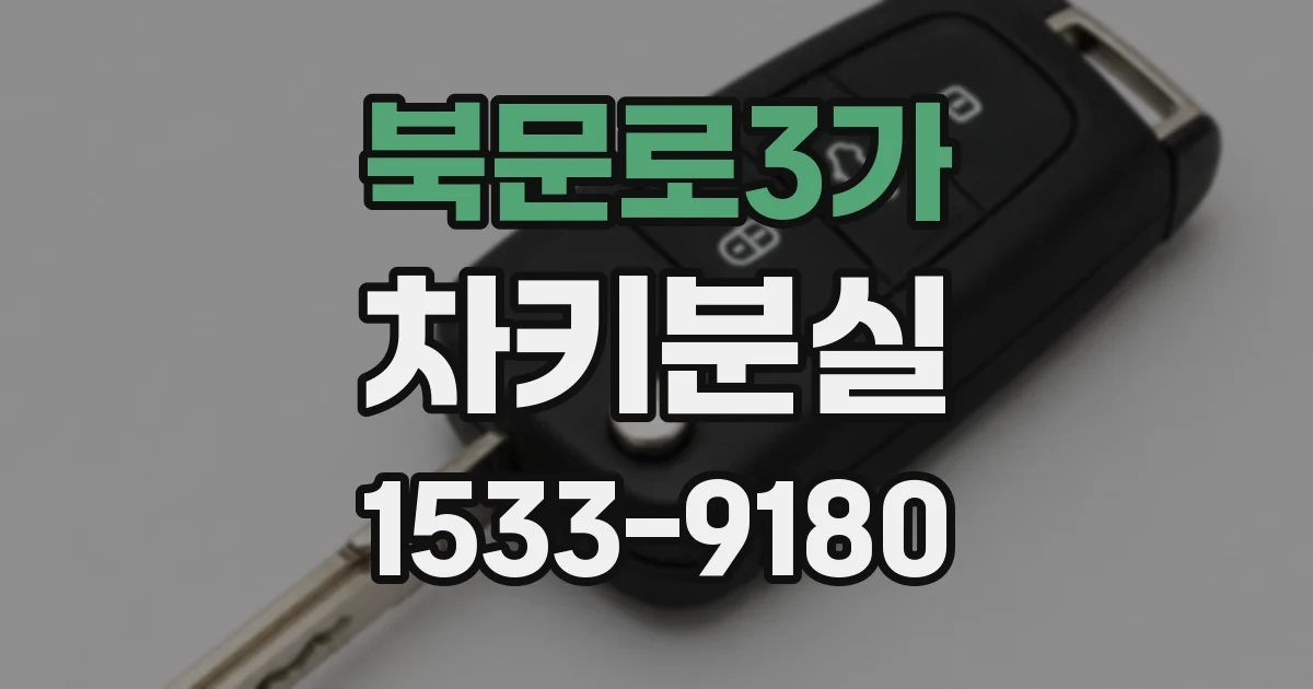 북문로3가 차키분실
