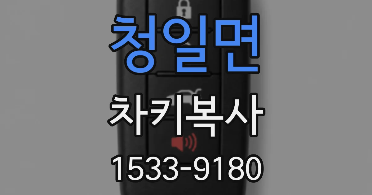 청일면 차키복사