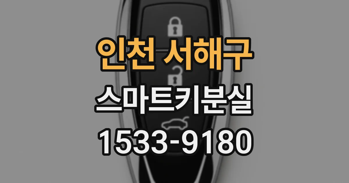 인천 서해구 스마트키분실