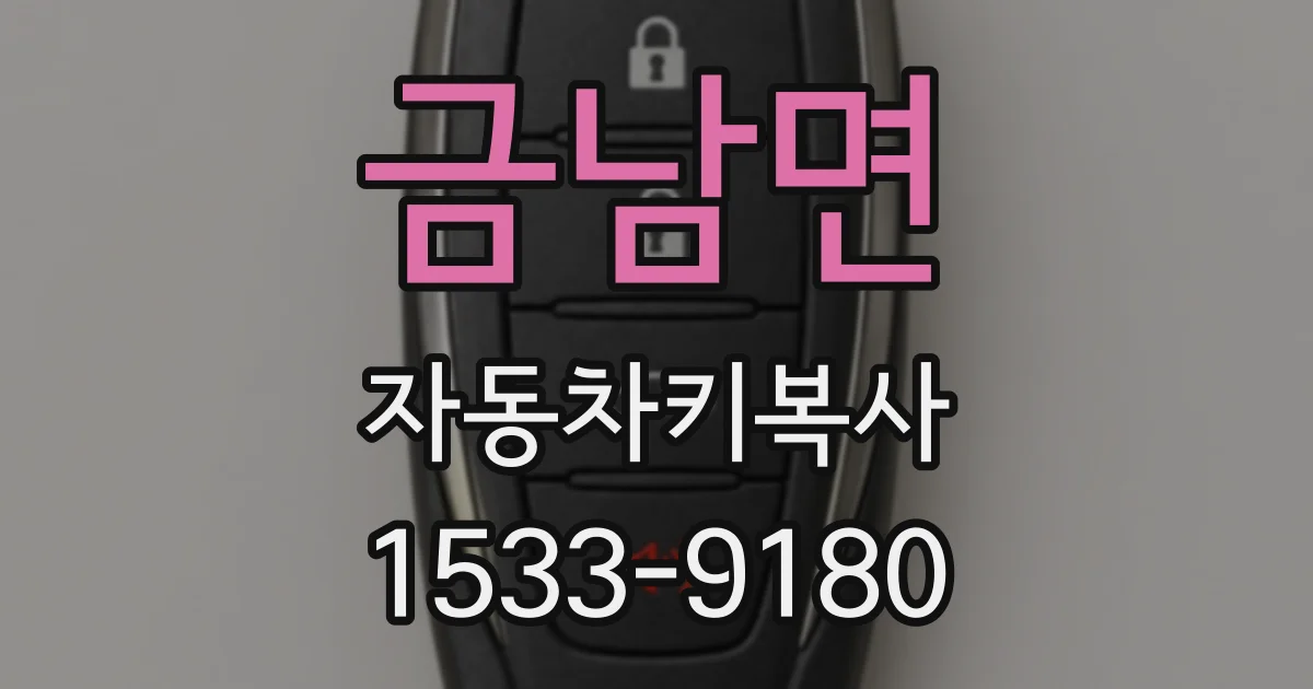 금남면 자동차키복사