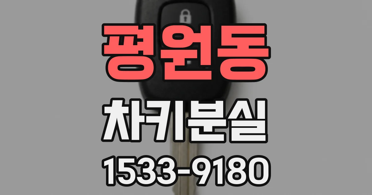 평원동 차키분실