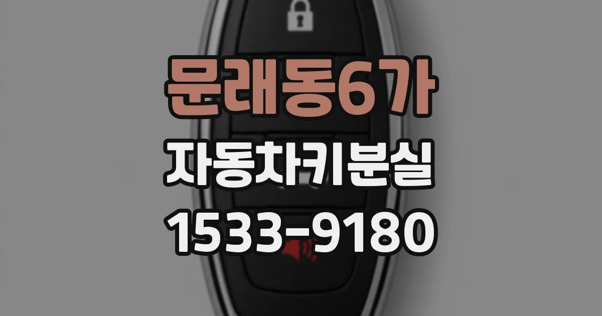 문래동6가 자동차키분실
