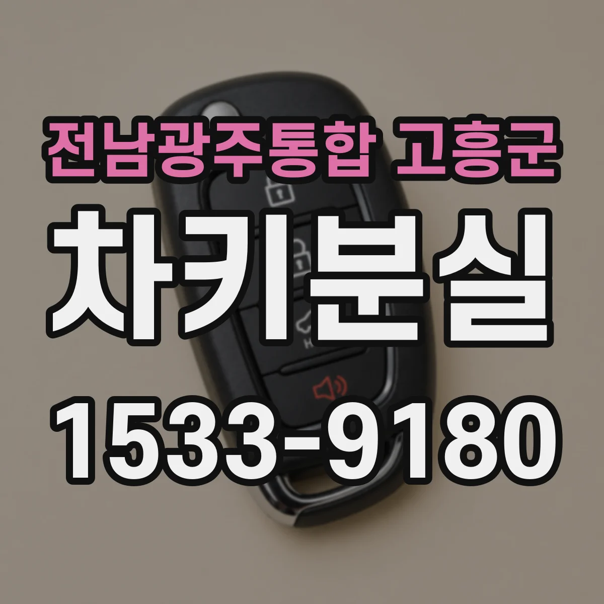 전남광주통합 고흥군 차키분실