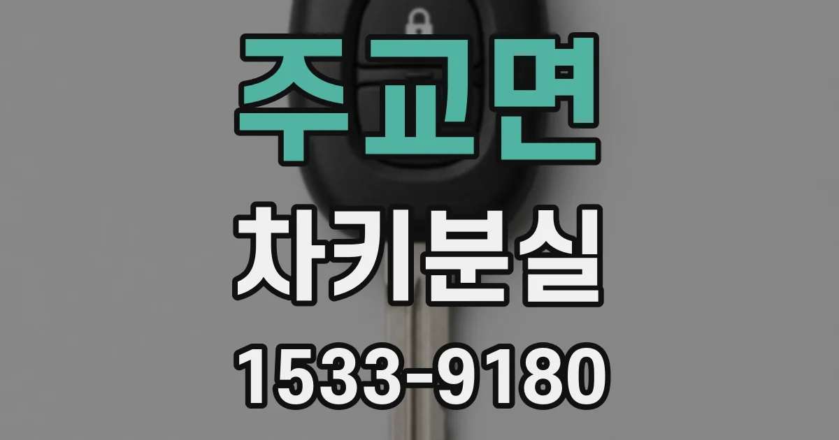 주교면 차키분실