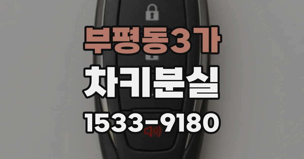 부평동3가 차키분실