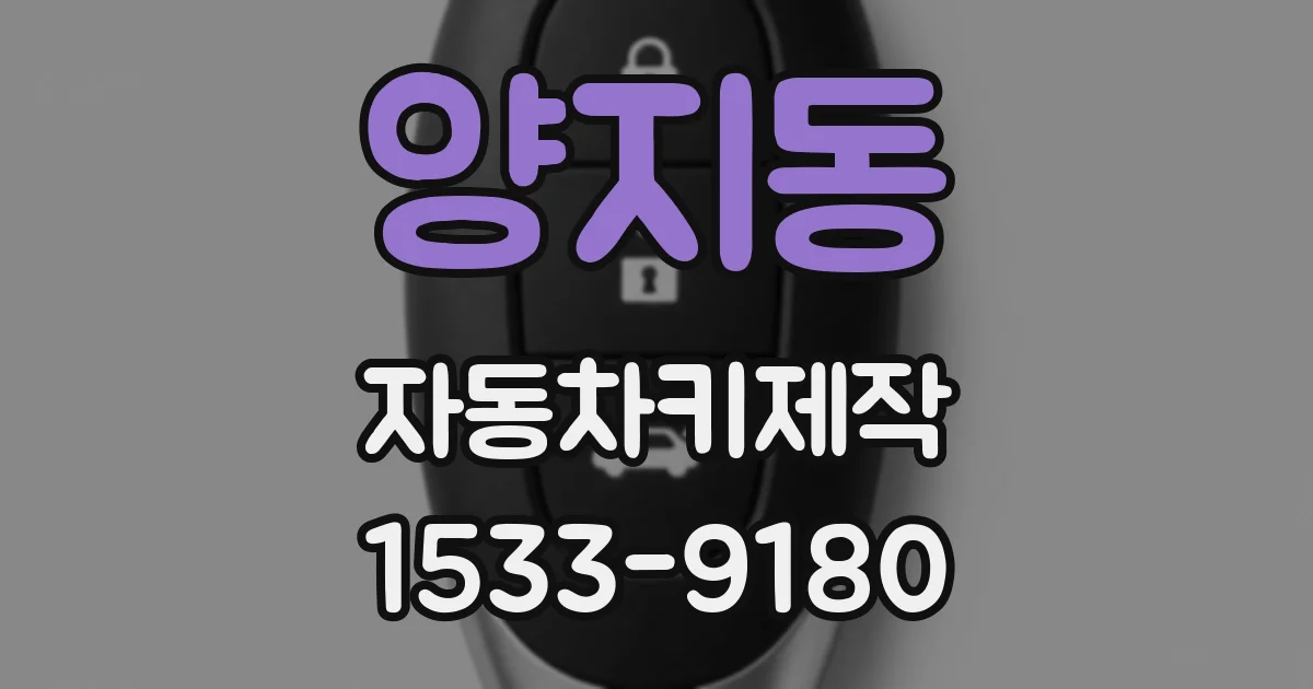 양지동 자동차키제작
