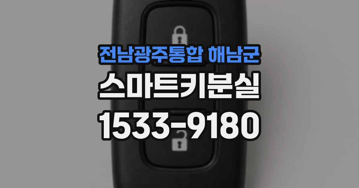 전남광주통합 해남군 스마트키분실