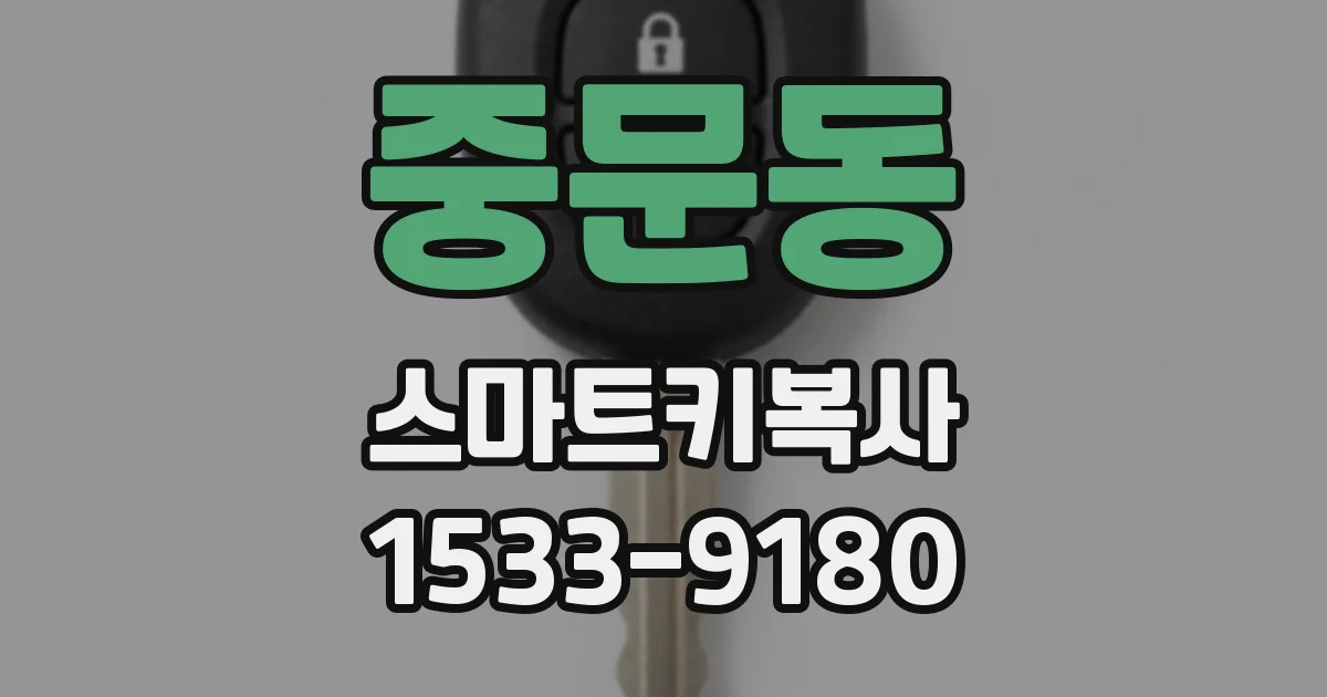 중문동 스마트키복사