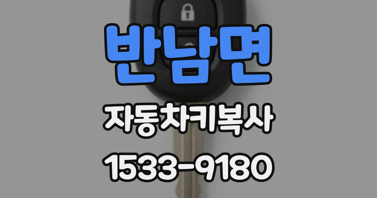 반남면 자동차키복사
