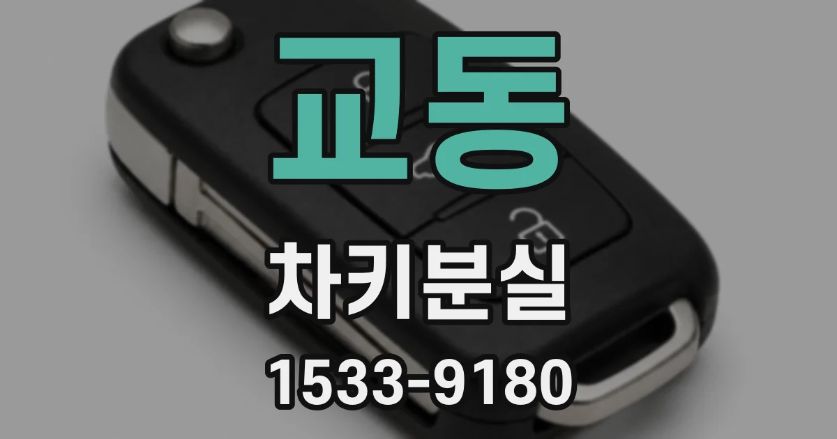 교동 차키분실