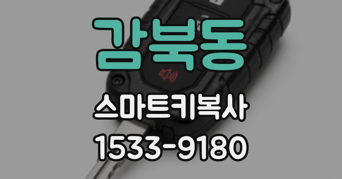 감북동 스마트키복사