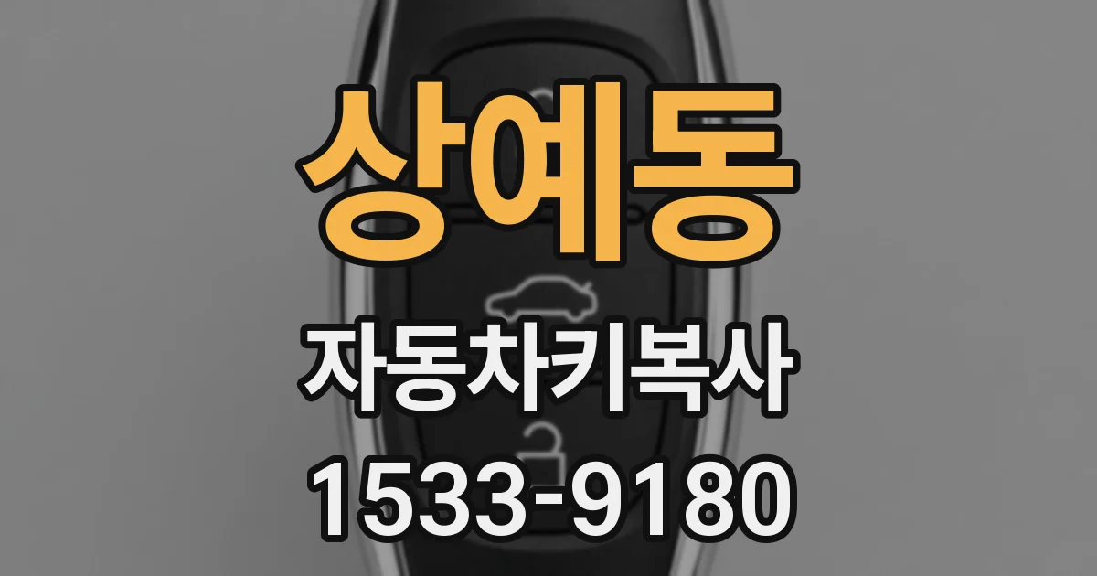 상예동 자동차키복사