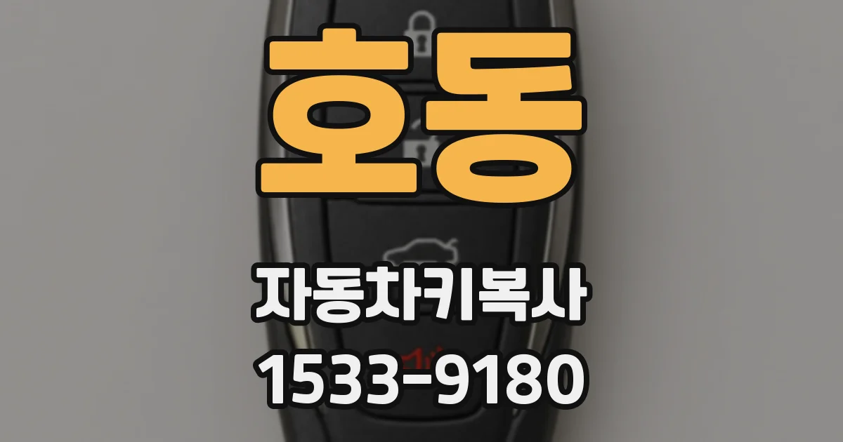 호동 자동차키복사