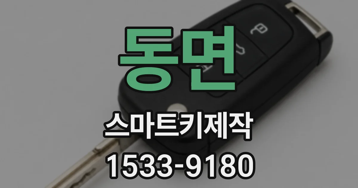 동면 스마트키제작
