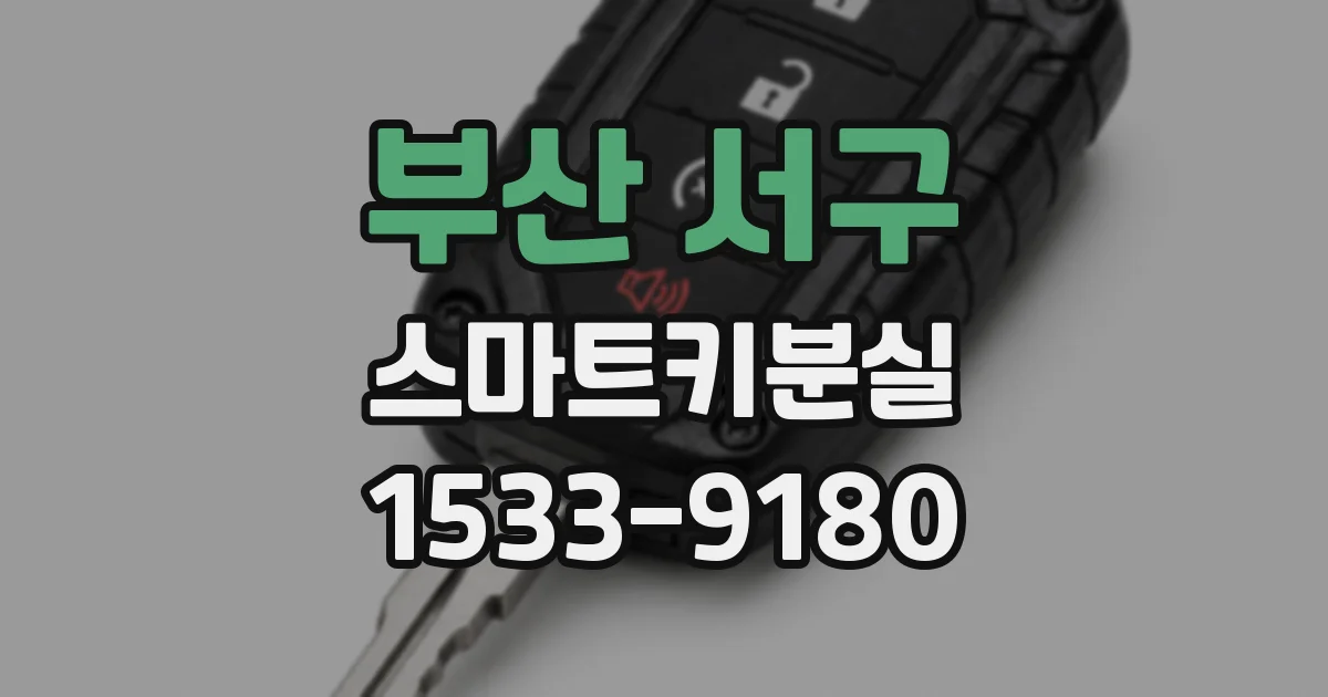 부산 서구 스마트키분실