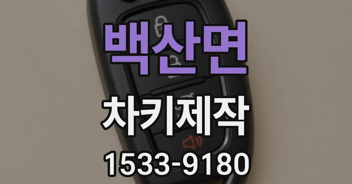 백산면 차키제작