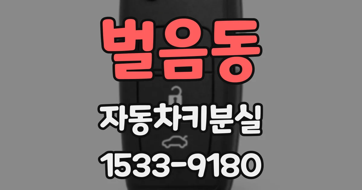 벌음동 자동차키분실