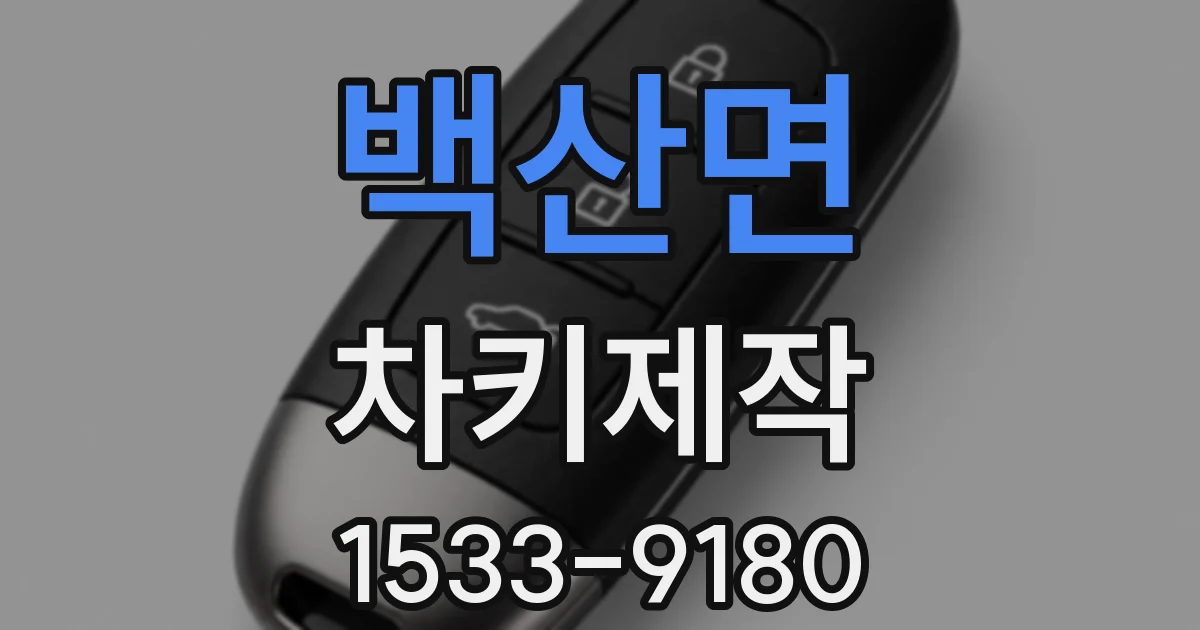 백산면 차키제작