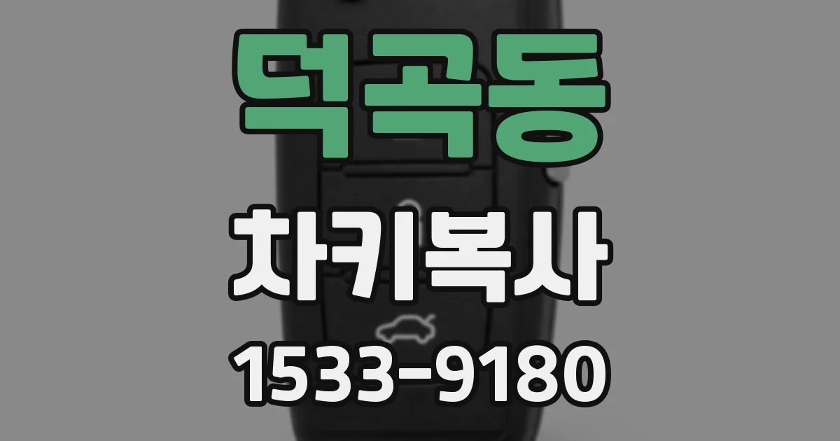 덕곡동 차키복사