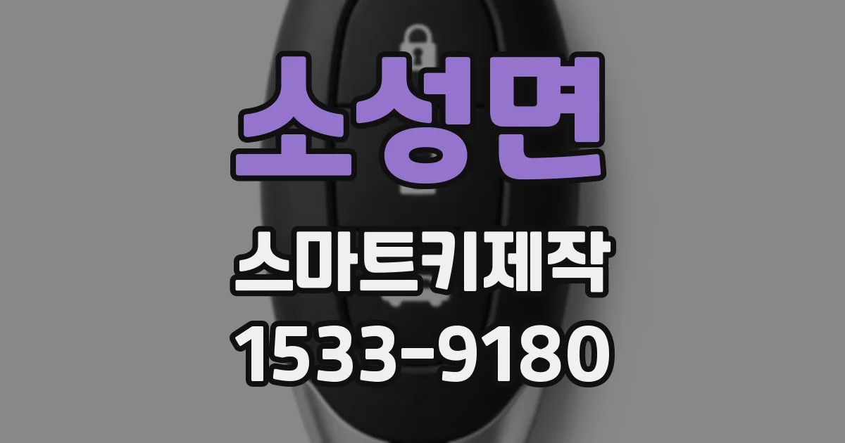 소성면 스마트키제작