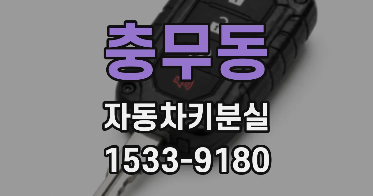 충무동 자동차키분실
