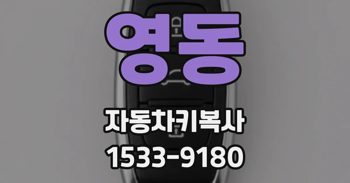 영동 자동차키복사