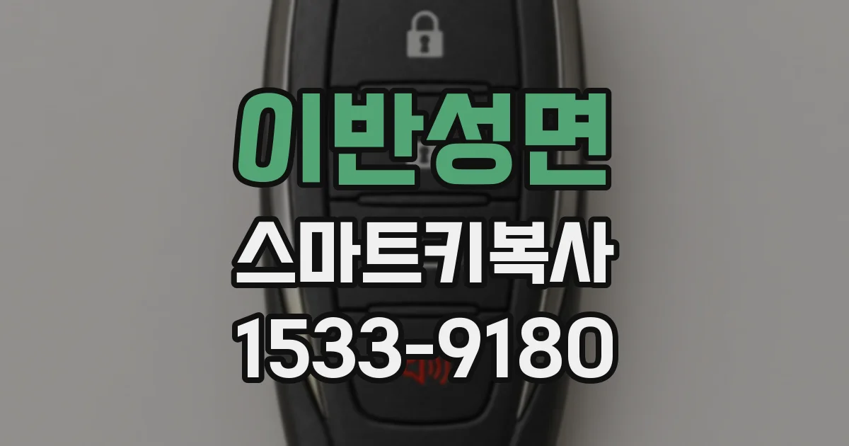 이반성면 스마트키복사