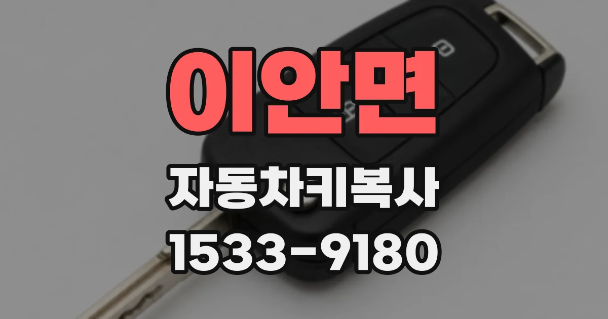 이안면 자동차키복사
