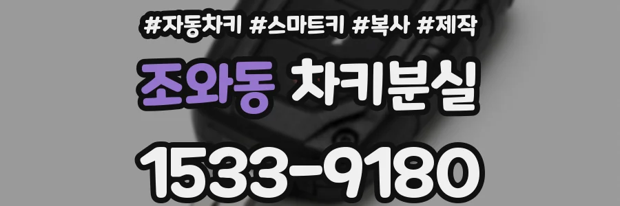 조와동 차키분실