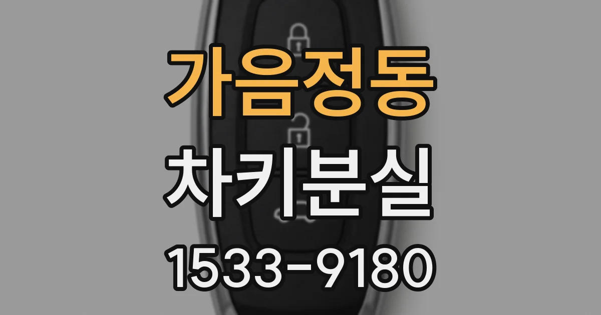가음정동 차키분실
