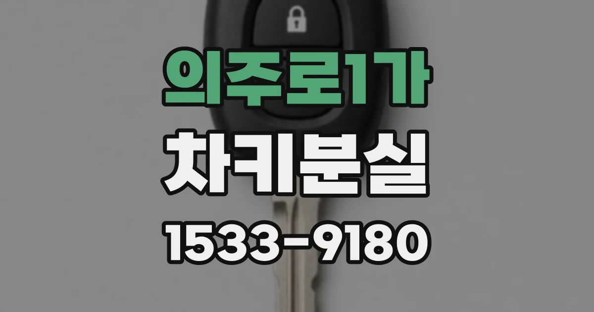 의주로1가 차키분실