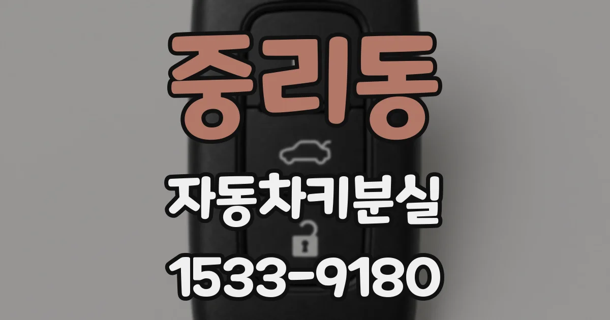 중리동 자동차키분실
