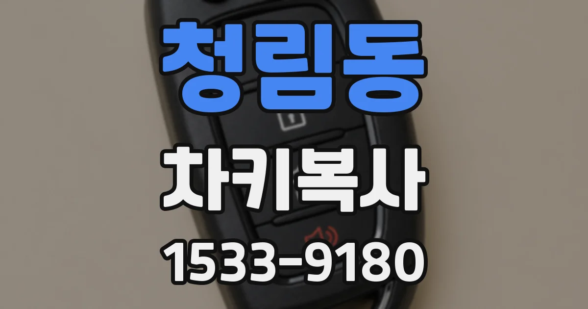 청림동 차키복사