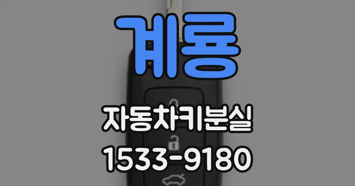 계룡 자동차키분실