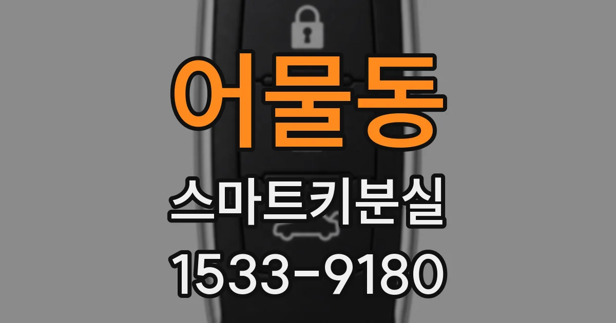 어물동 스마트키분실