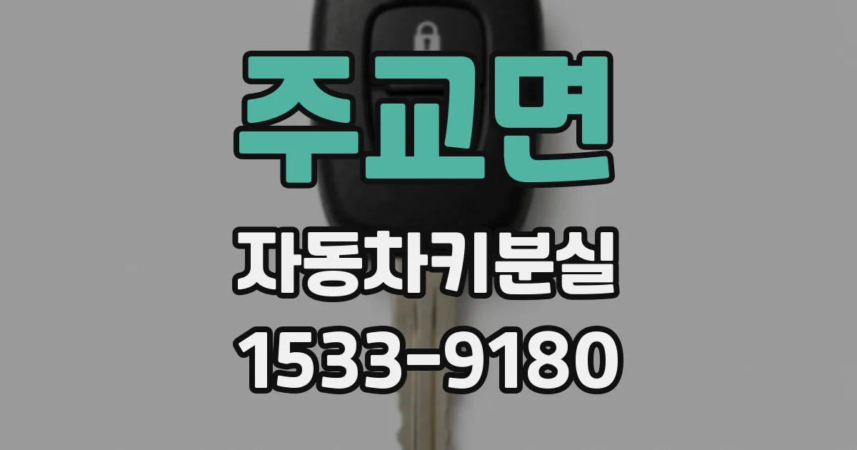 주교면 자동차키분실