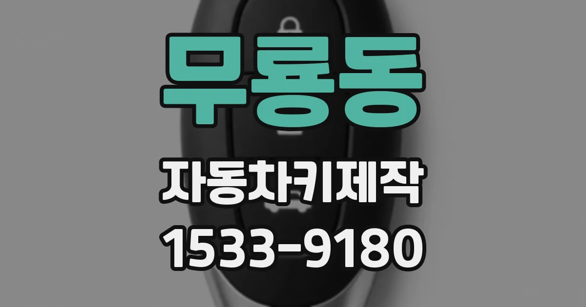 무룡동 자동차키제작
