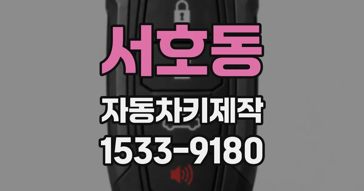 서호동 자동차키제작