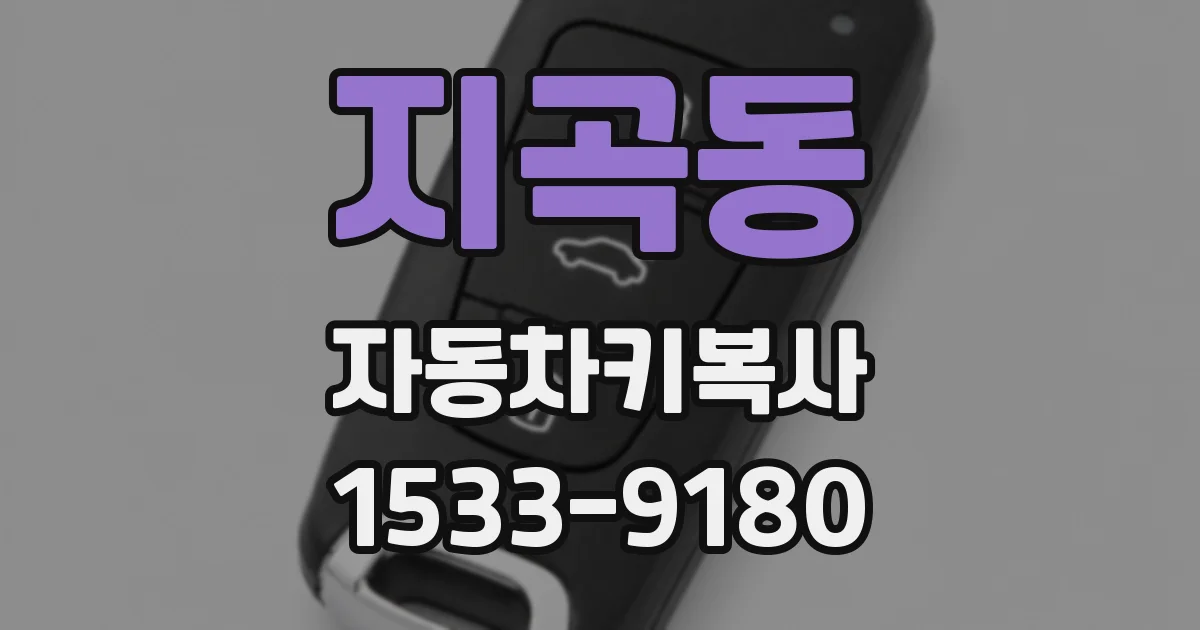 지곡동 자동차키복사