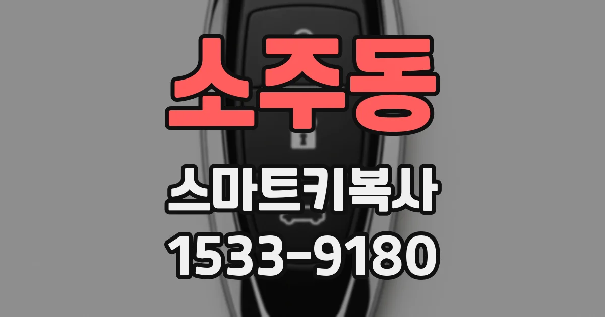 소주동 스마트키복사