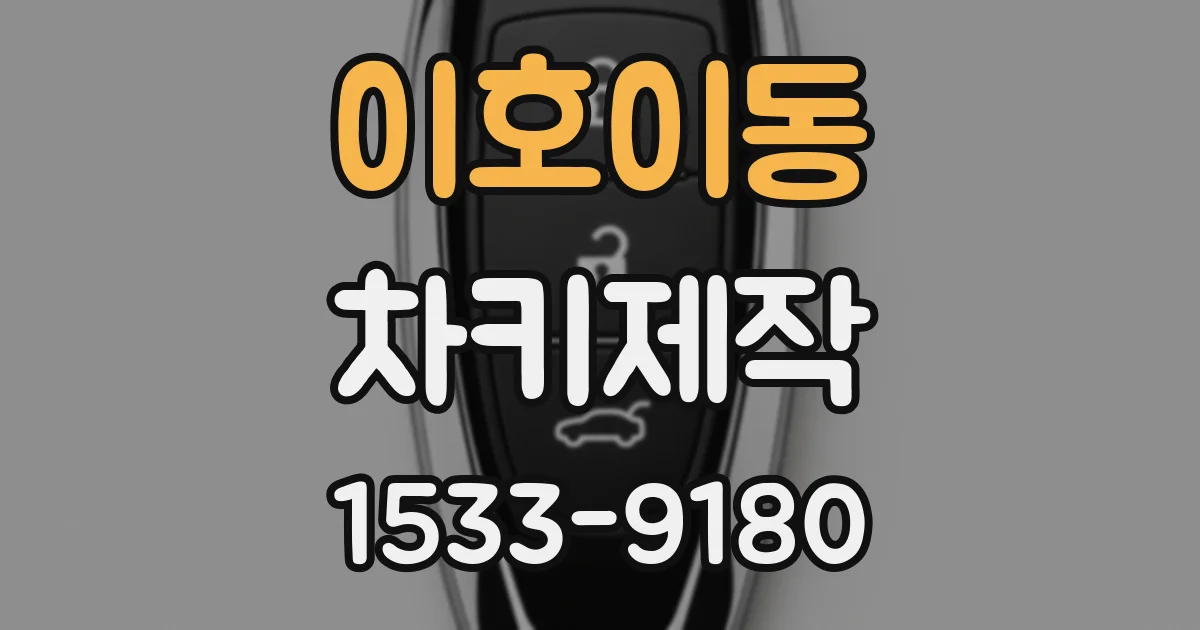 이호이동 차키제작