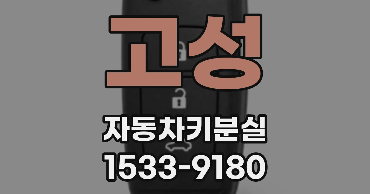 고성 자동차키분실