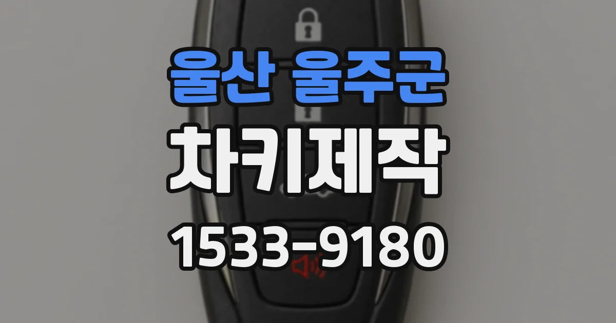 울산 울주군 차키제작