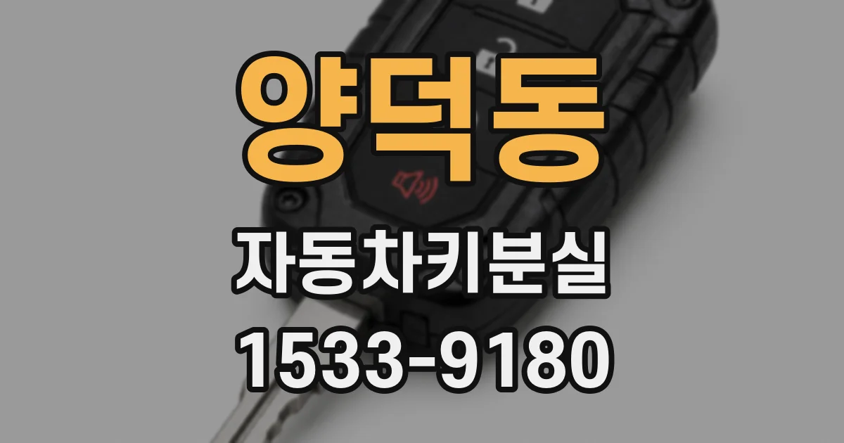 양덕동 자동차키분실