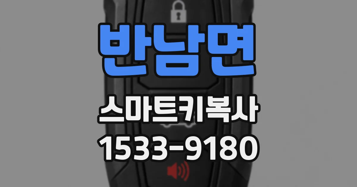 반남면 스마트키복사