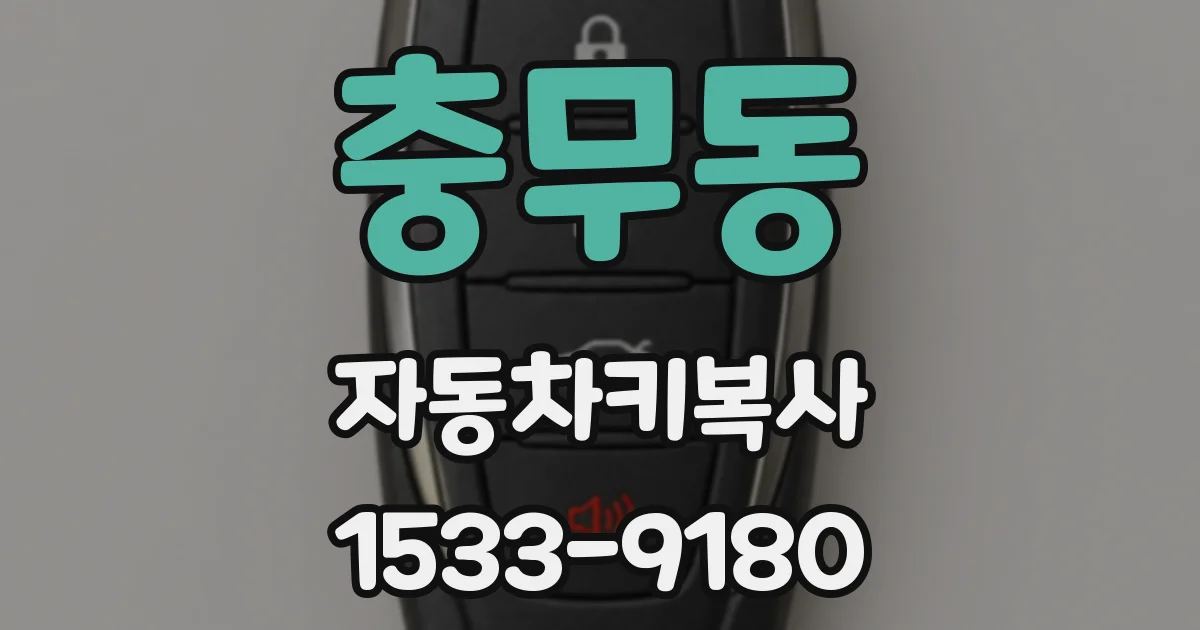 충무동 자동차키복사