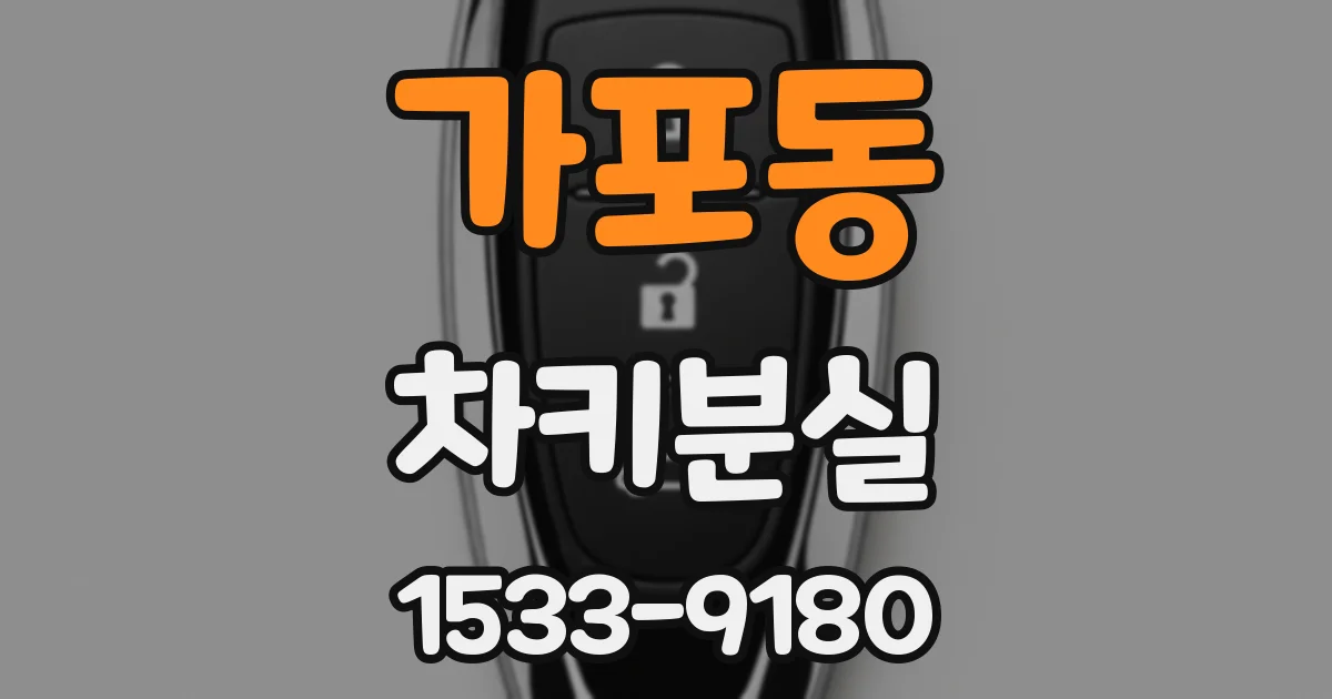 가포동 차키분실
