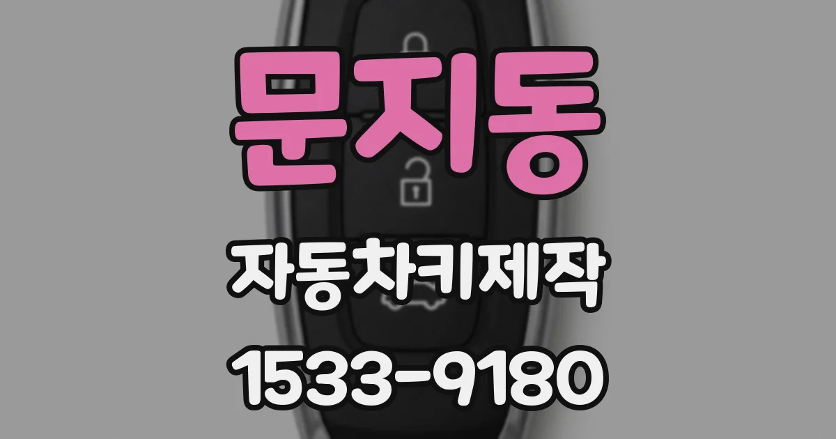 문지동 자동차키제작